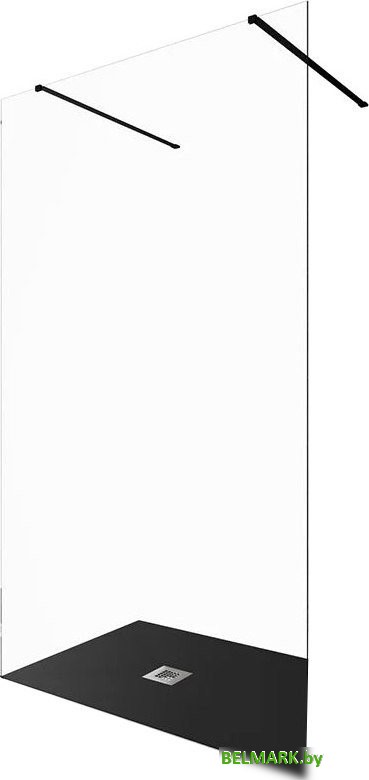 Душевая стенка Allen Brau Infinity 3.21039.BBA 323831 (черный браш) - фото