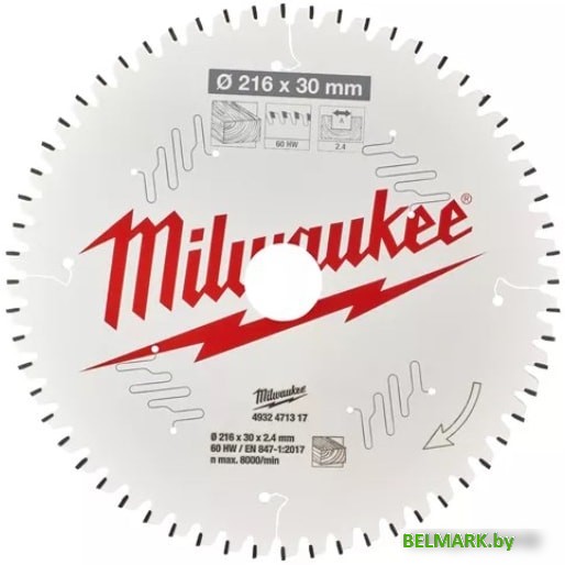 Пильный диск Milwaukee 4932471317 - фото