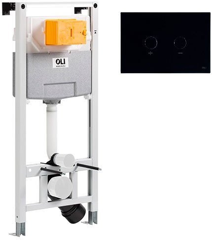 Инсталляция для унитаза OLI 120 ECO 879235 + 878490 (черный матовый) - фото