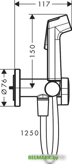 Гигиенический душ Hansgrohe Bidette 1jet S 29232670 - фото2