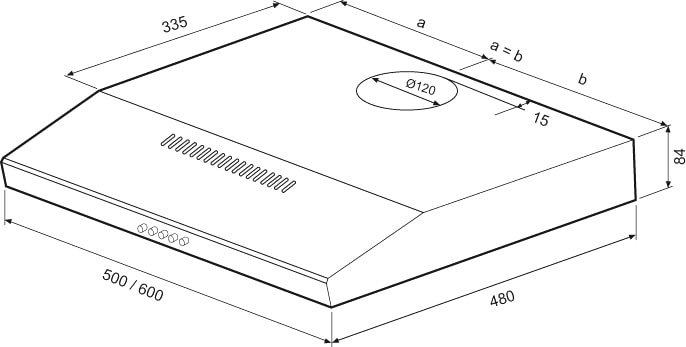Кухонная вытяжка Krona EVA 600 PB (белый) - фото2