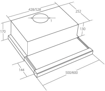 Кухонная вытяжка Akpo Light 60 WK-7 (коричневый) - фото2