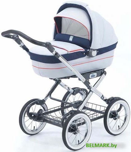 Коляска-люлька CAM Linea Classy ART903-T305 (белый/синий) - фото