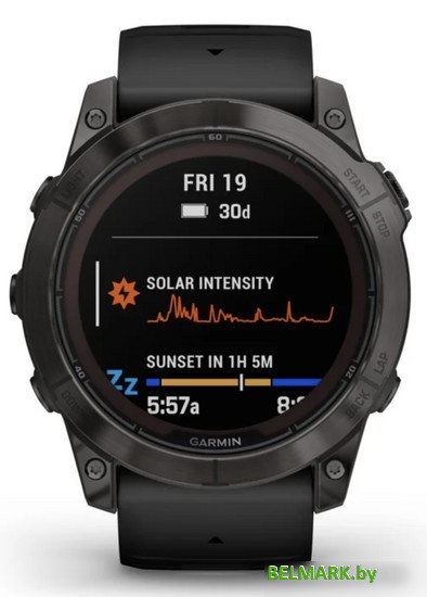 Умные часы Garmin Fenix 7X Pro Sapphire Solar (карбоново-серый титан/черный) - фото2