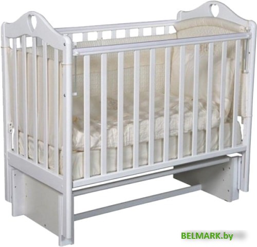 Классическая детская кроватка Антел Каролина-3/5 (белый) - фото