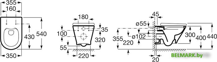 Унитаз Roca The Gap Round A3460NL000 - фото2