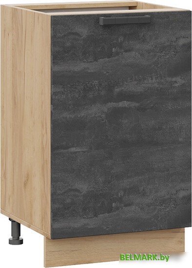 Шкаф напольный Трия Детройт 1Н5 (дуб крафт золотой/угольный камень) - фото
