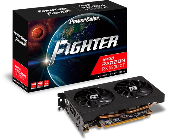 Видеокарта PowerColor Fighter Radeon RX 6500 XT 4GB GDDR6 AXRX 6500 XT 4GBD6-DH/OC - фото2