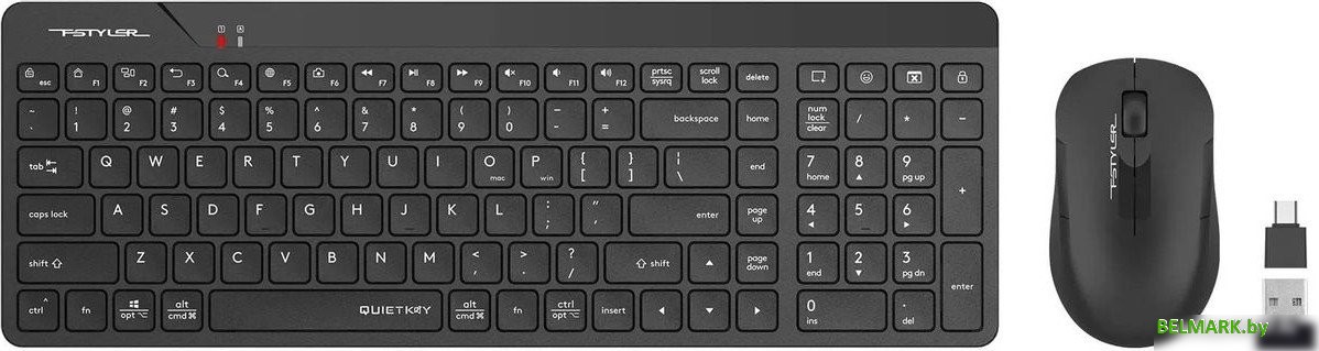 Офисный набор A4Tech Fstyler FG2300 Air2 (черный) - фото2