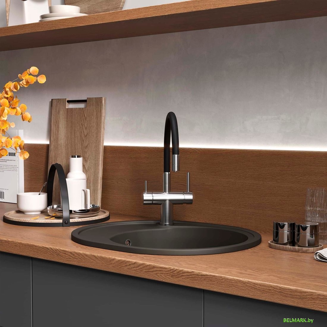 Кухонная мойка Reflexion Allonge RF0658BL - фото2