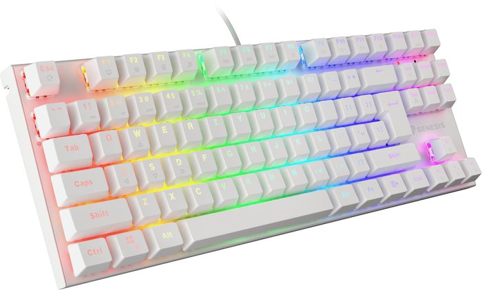 Клавиатура Genesis Thor 303 TKL RGB (белый, нет кириллицы) - фото2