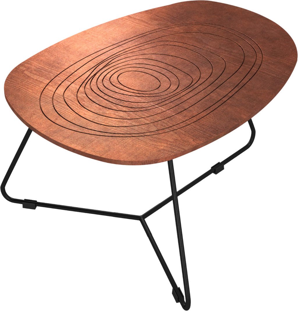 Журнальный столик Sheffilton SHT-CT52-3 (кариф/черный муар) - фото