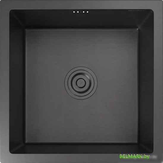 Кухонная мойка GranFest Metal нержавеющая сталь AISI 304 GF-4444 графит (с сифоном) - фото