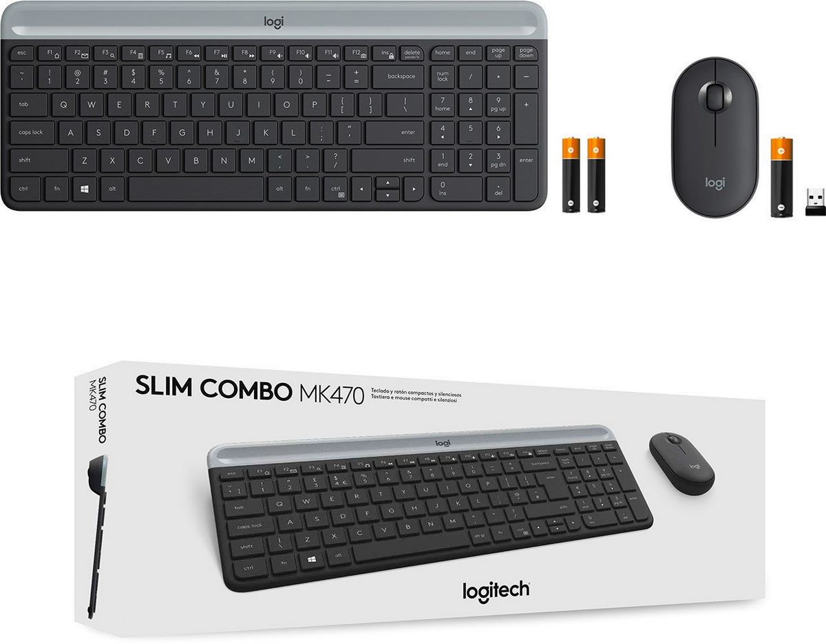 Офисный набор Logitech MK470 Slim Wireless Combo 920-009204 (графитовый) - фото2