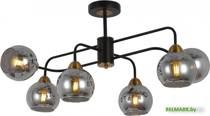 Люстра средней высоты Mirastyle MD-16112/6 BK+GDBR - фото