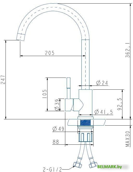 Смеситель ARFEKA Sirio (black PVD) - фото2