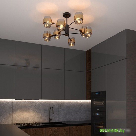 Люстра средней высоты Евросвет Arcada 70127/8 черный/дымчатый - фото2