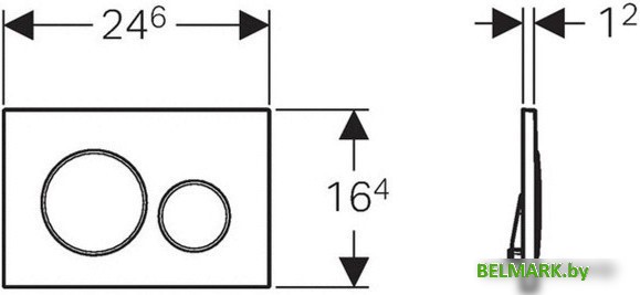 Geberit Sigma 20 115.882.KJ.1 (белый/глянцевый хром) - фото2