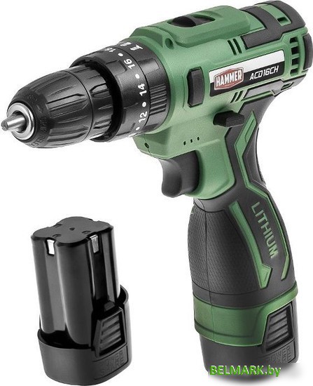 Ударная дрель-шуруповерт Hammer ACD16CH (с 2-мя АКБ, кейс) - фото2