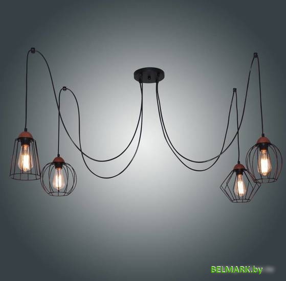 Подвесная люстра Элетех Конти 242 НСБ 01-4х60-110 Е27 1005405028 (черный муар/медь) - фото2