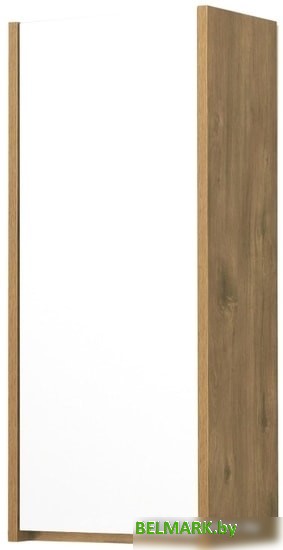Акватон Шкаф с зеркалом Сканди 35 1A255003SDZ90 (белый/дуб рустик) - фото