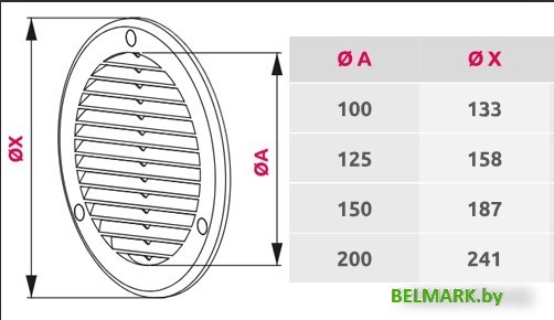 Вентиляционная решетка Awenta TRU20 - фото2