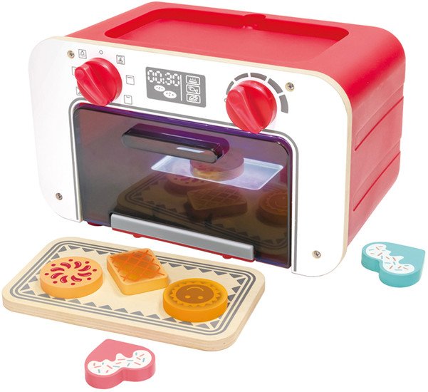 Плита игрушечная Hape Духовка, плита, набор игрушечных продуктов 3 в 1 E3183_HP - фото