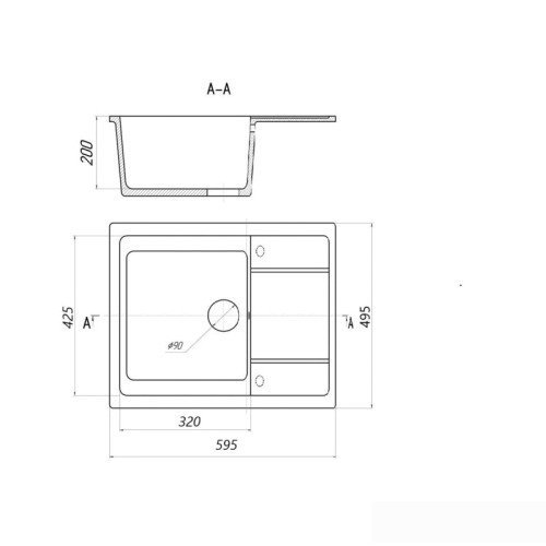 Кухонная мойка Gerhans В19 (черный) - фото2