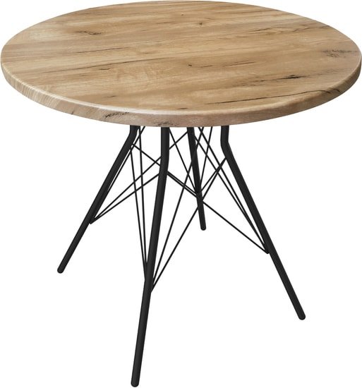 Кухонный стол Sheffilton SHT-TU2-1/80 МДФ (черный/дуб тортуга) - фото