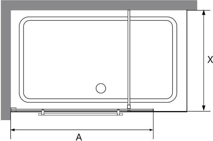 Душевая стенка RGW WA-040 35104012-11 120 (хром/прозрачное стекло) - фото2