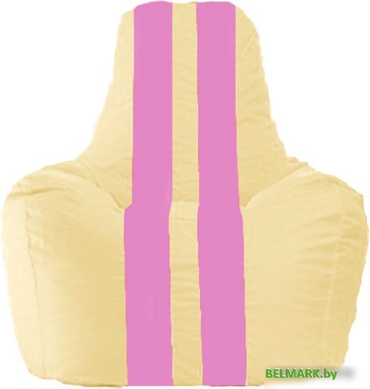 Кресло-мешок Flagman Спортинг С1.1-142 (светло-бежевый/розовый) - фото