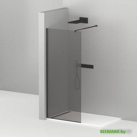 Душевая стенка Cezares LIBERTA-L-1-90-GR-NERO - фото