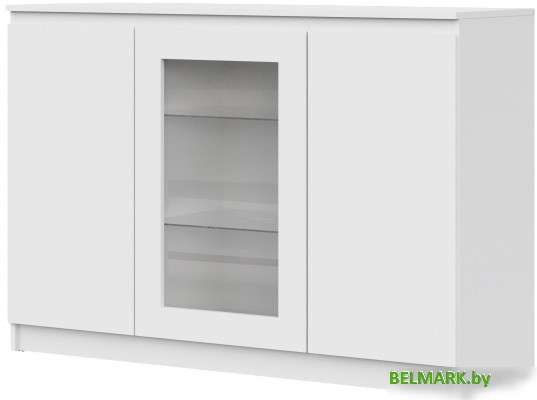 Комод НК-Мебель Stern Т-14 с витриной 72678286 (белый) - фото