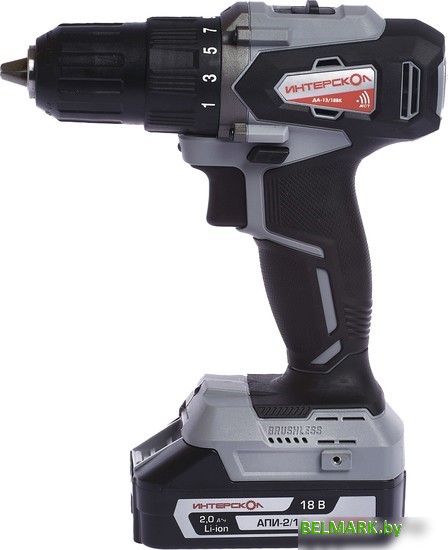 Дрель-шуруповерт Интерскол ДА-13/18ВК (с 2-мя АКБ 1.5 Ah, кейс) - фото2