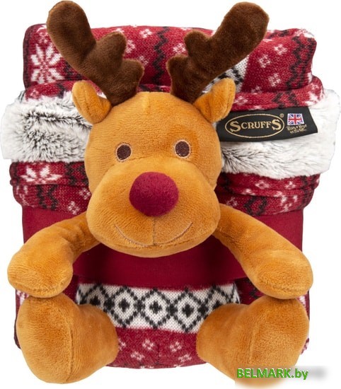 Коврик (подстилка) Scruffs с игрушкой 939342 (бело-красный) - фото