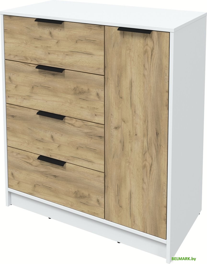 Тумба Интерлиния Концепт КТ-Т90 (дуб золотой/белый платинум) - фото2