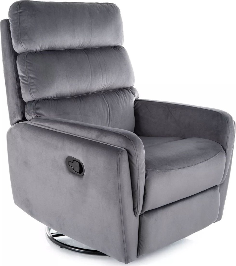 Кресло-глайдер Signal Argos Velvet (серый) - фото