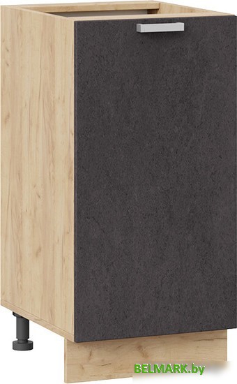Шкаф напольный Трия Гранита 1Н4 (дуб крафт золотой/бетон графит) - фото