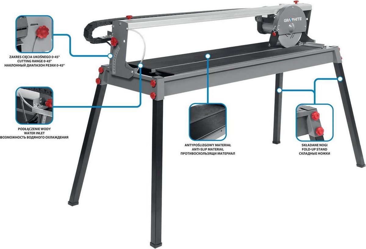 Электрический плиткорез GRAPHITE 59G891 - фото2