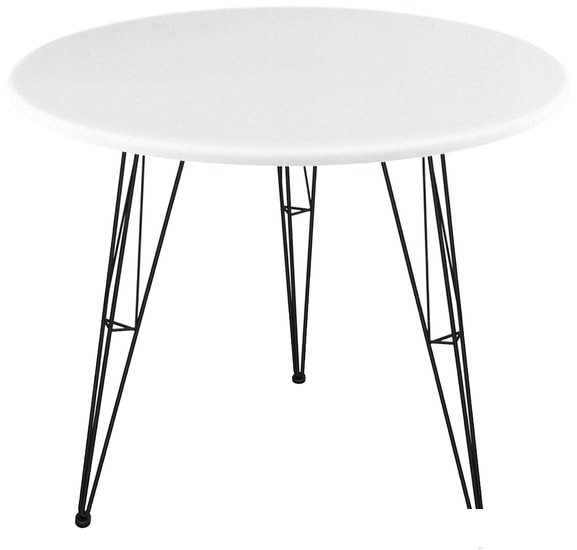 Кухонный стол Sheffilton SHT-TU10/80 (черный/белый) - фото