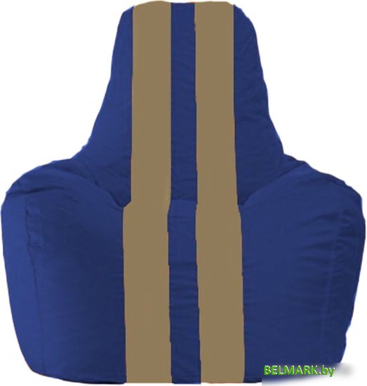 Кресло-мешок Flagman Спортинг С1.1-114 (синий/бежевый) - фото