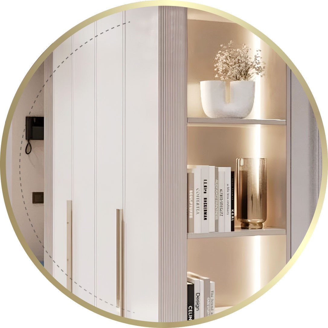 Зеркало eMZe 90 UV.90.90.AUR (золотой с УФ-окантовкой) - фото