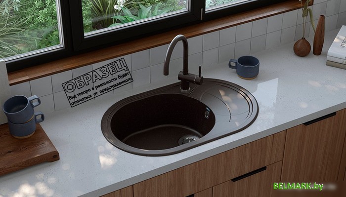 Кухонная мойка Ulgran U-610 (328 бежевый) - фото2