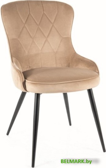 Стул Signal Lotus Velvet (bluvel 28 бежевый/черный) - фото