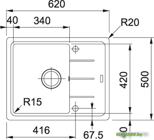 Кухонная мойка Franke BFG 611С (оникс) - фото2