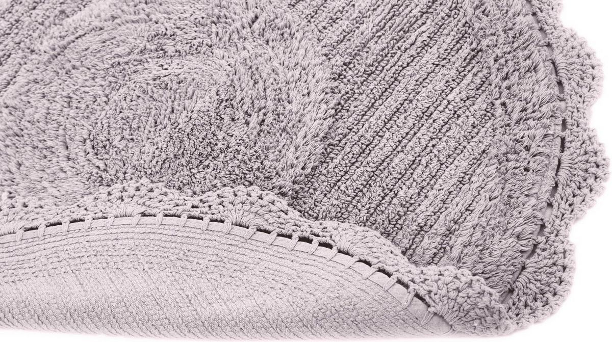 Коврик для ванной Sofi De MarkO Laura Кружевной 75x75 КВ-ЛА-7-75х75 (серый/лиловый) - фото2