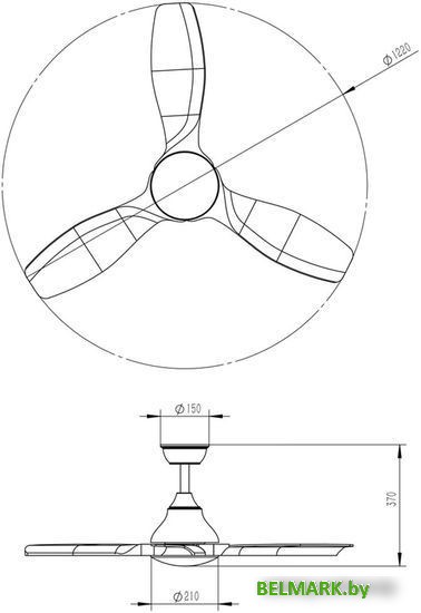 Светильник с вентилятором Sonex Storm 7702/24L - фото2