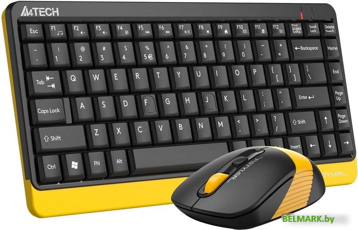 Офисный набор A4Tech Fstyler FG1110 (черный/желтый) - фото2