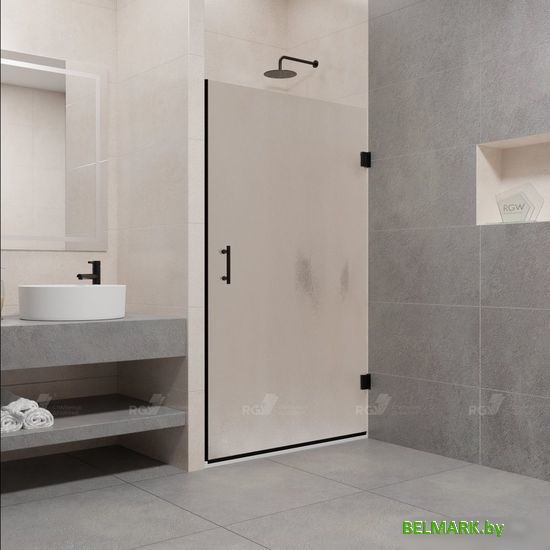 Душевая дверь RGW PA-06 B 41080609-14 90 (черный/прозрачное стекло) - фото