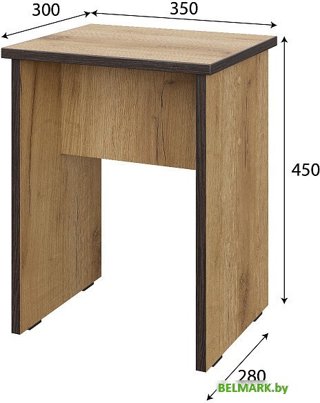 Табурет NN мебель №4 2 шт (дуб золотой) - фото2